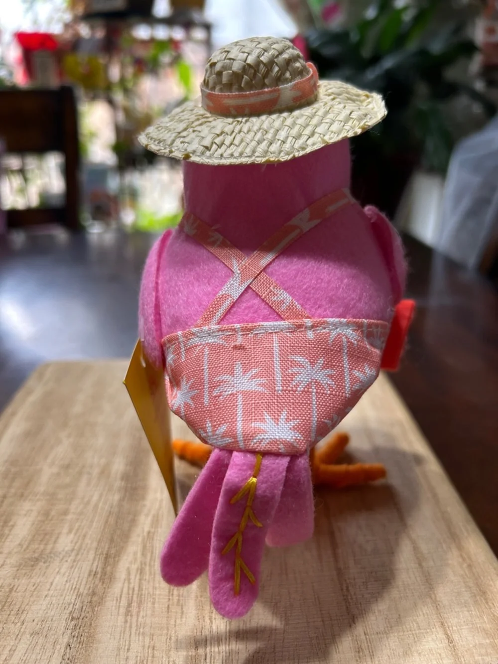 Sun Squad Featherly Friends Felt & Material Bird Figure βCoralβ 2024 NWT - Picture 2 of 8